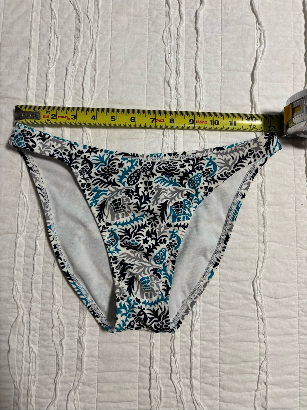 Patagonia Floral Black, White & Teal Bikini Bottom